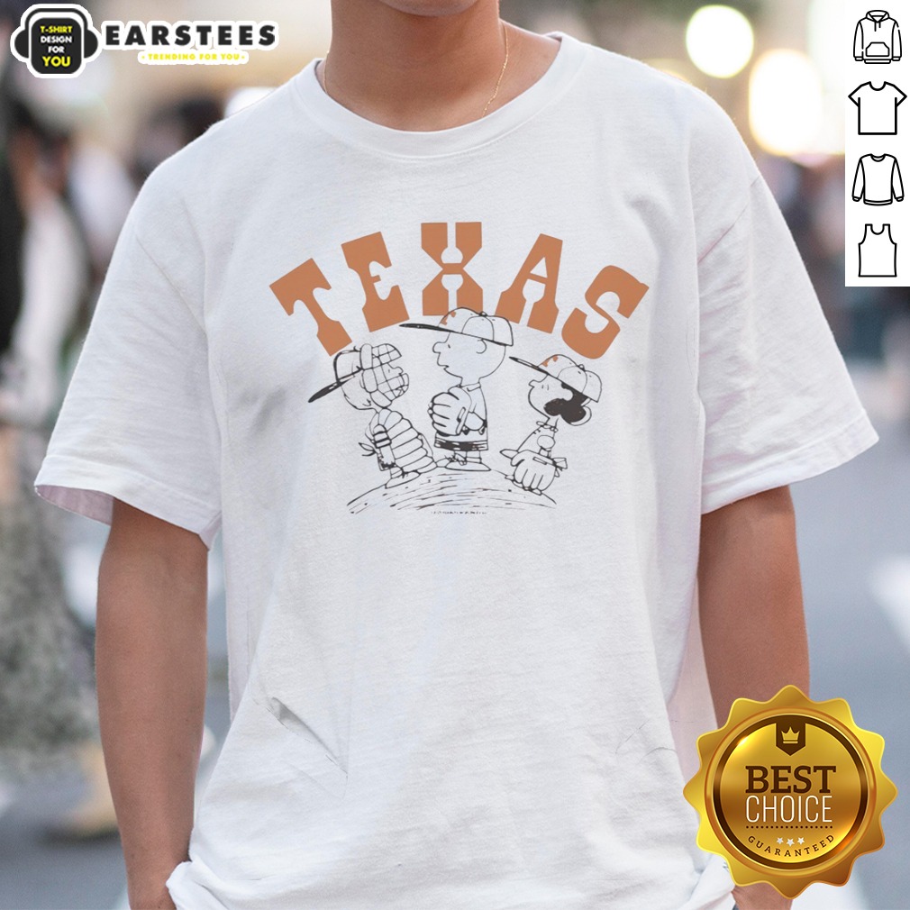 Premium Peanuts Charlie Brown Lucy Linus Texas University Of Texas Baseball Logo shirt on Classic Shirt Premium Peanuts Charlie Brown Lucy Linus Texas University Of Texas Baseball Logo shirt shown as a classic shirt preview
