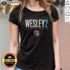 Premium San Diego Wave FC Wesley 2 ladies shirt in vibrant colors, perfect for fans and casual wear.