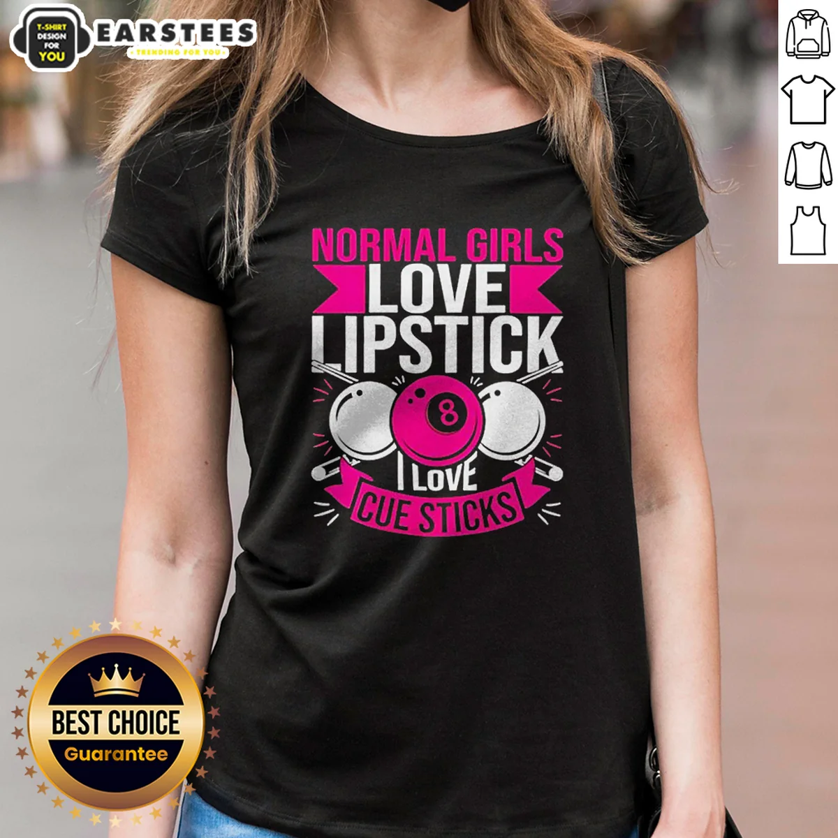 Pretty Billiards Player Pool 8 Ball Ladies Shirt Pretty Billiards Player Pool 8 Ball Ladies Shirt