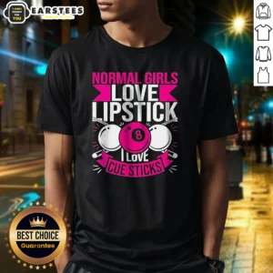 Pretty Billiards Player Pool 8 Ball Normal Girls Love Lipstick I Love Cue Sticks
