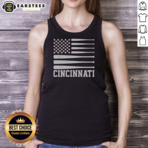 Pretty Cincinnati Baseball Bat American Flag tank top showcasing vibrant colors and unique design