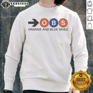 Pretty Orange And Blue Skies sweatshirt featuring a vibrant sky-inspired design