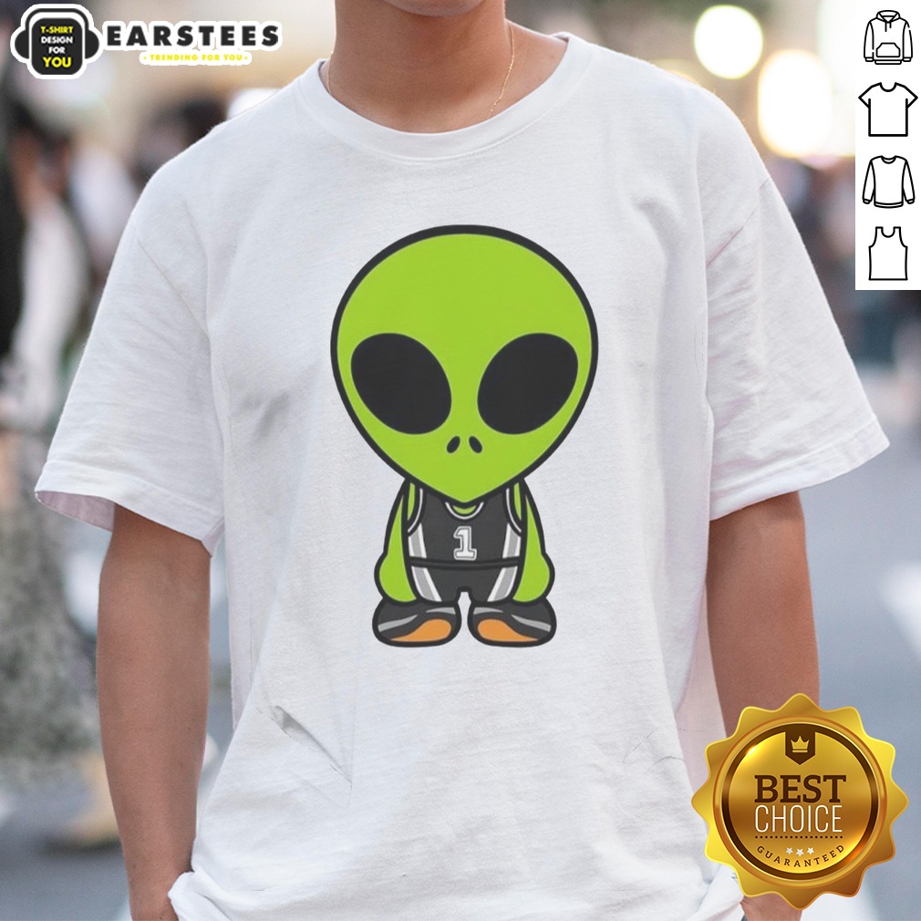 The Alien Victor Wembanyama Cartoon shirt on Classic Shirt The Alien Victor Wembanyama Cartoon shirt shown as a classic shirt preview