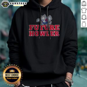 Top Future Howler Wolf Baby hoodie featuring a playful wolf graphic for kids