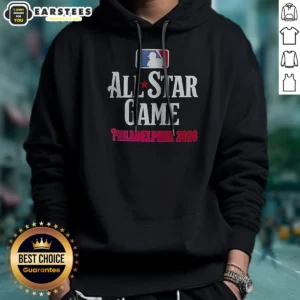 Top Philadelphia 2026 MLB All Star Game USA 250 Hoodie in navy blue with front graphic and kangaroo pocket