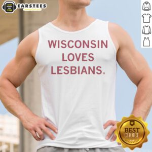 Wisconsin Loves Lesbians tank top featuring a vibrant design perfect for pride events.