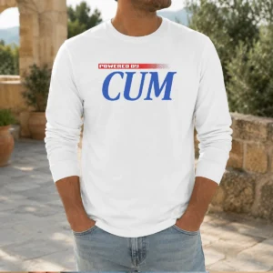 Awesome Powered By Cum Long Sleeve Shirt