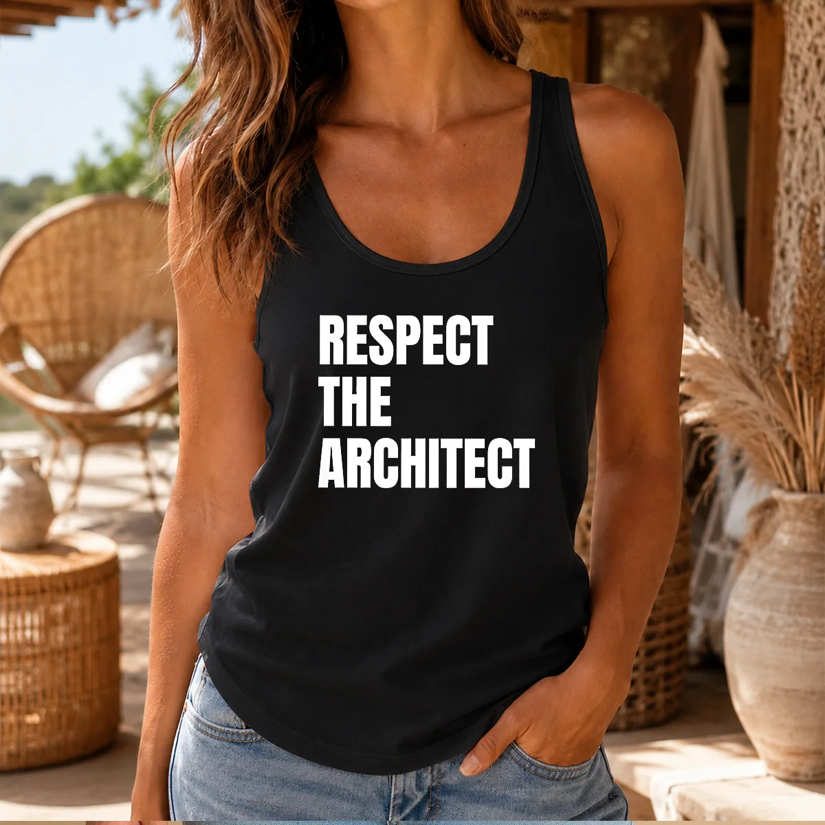 Awesome Respect The Architect Tank Top