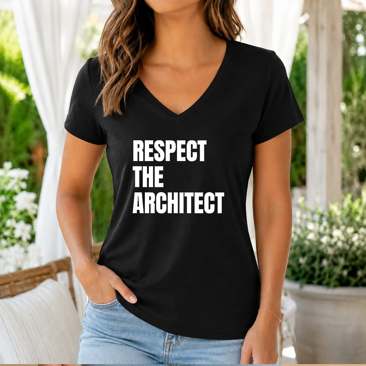 Awesome Respect The Architect V-Neck Shirt Awesome Respect The Architect V-Neck Shirt