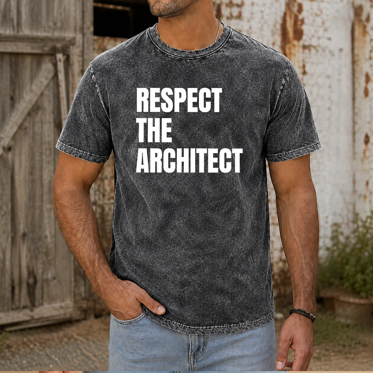 Awesome Respect The Architect Washed T-Shirt