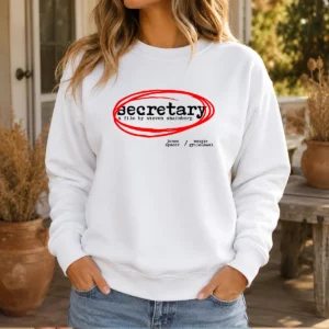 Awesome Secretary A Film By Steven Shainberg Sweater in soft fabric with printed design on front