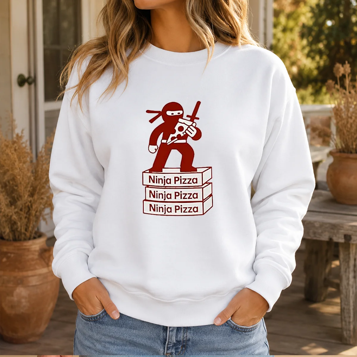 Funny Ninja Pizza Ninja Pizza Ninja Pizza Ninja Pizza Standing On Boxes Sweater
