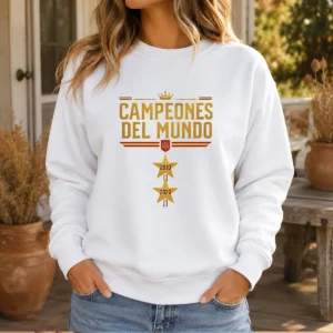 Funny Spain World Champions 2026 2 Stars Sweater
