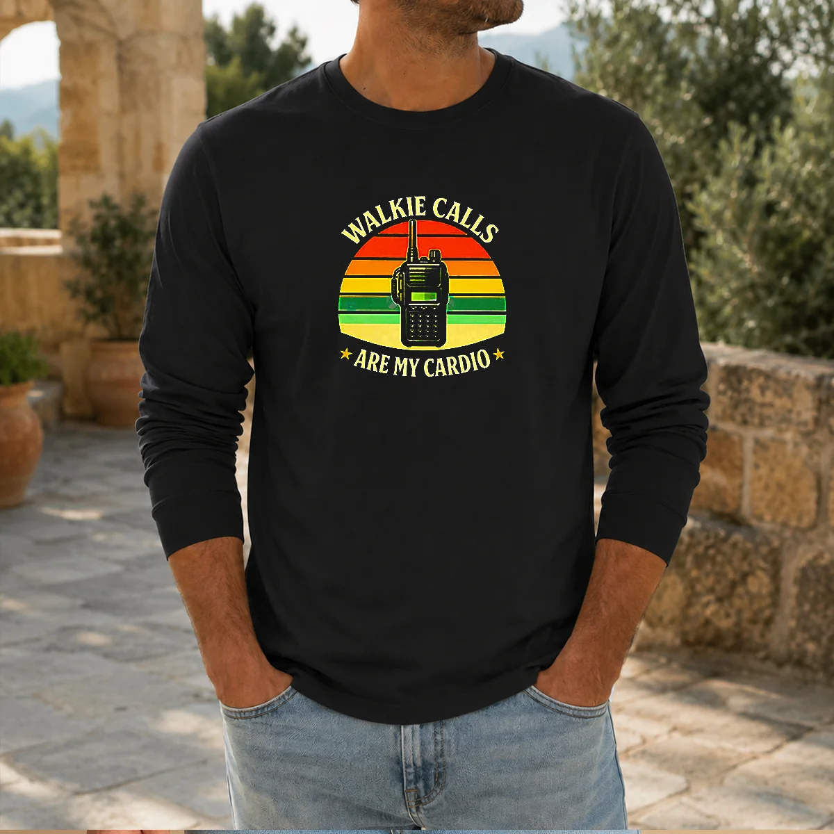 Funny Walkie Calls Are My Cardio Geek Long Sleeve Shirt