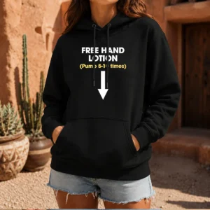 Official Free Hand Lotion Pump 5 10 Times Hoodie