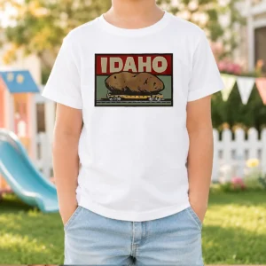 Official Idaho Spud Railcar Potato Kids T-Shirt