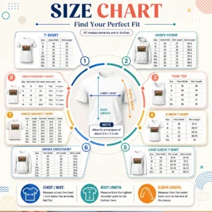 Size chart for Official Idaho Spud Railcar Potato showing measurements in inches and cm