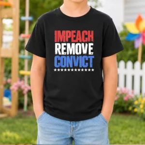 Official Impeach Remove Convict Stars Kids T-Shirt