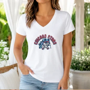 Official Kid'S Chicago Stars FC Soccer Player Blue V-Neck Shirt