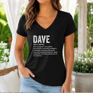 Official Personalized Definition Funny Dave Geek V-Neck Shirt