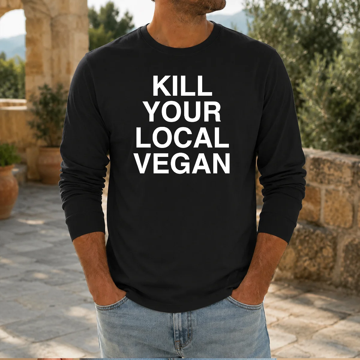 Original Kill Your Local Vegan Long Sleeve Shirt
