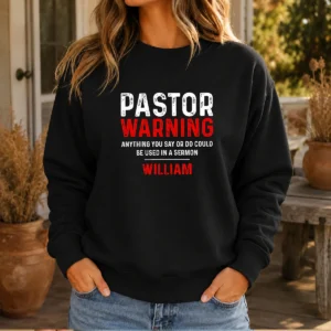 Original Pastor Warning Sweater