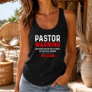 Original Pastor Warning Tank Top