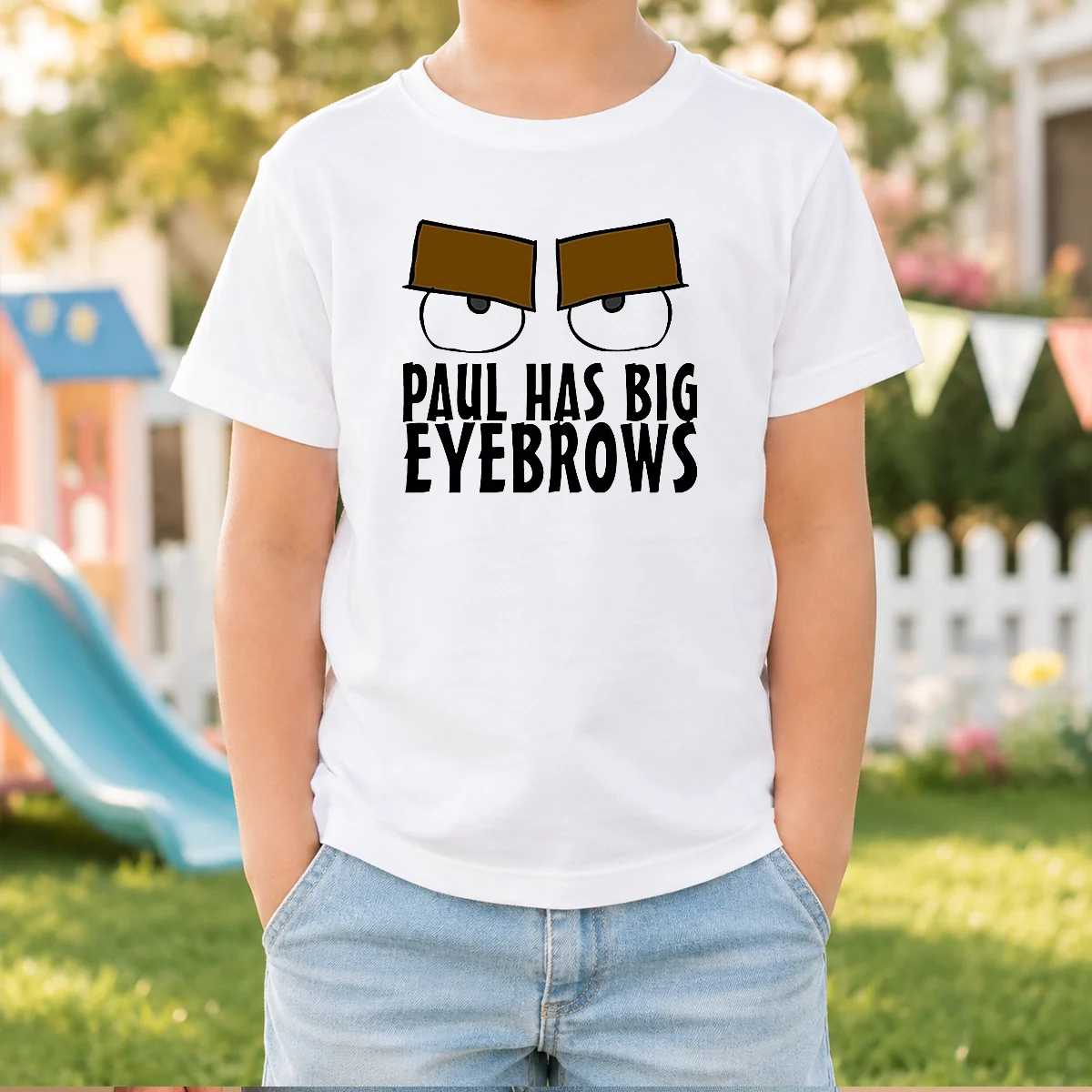 Original Paul Has Big Eyebrows Kids T-Shirt