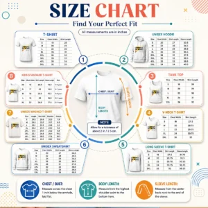 Size chart for Original Spain Campeones Del Mundo 2010 South Africa And 2026 World Cup with measurements in inches and cm