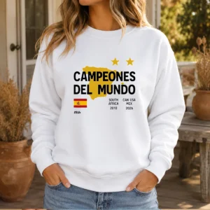Original Spain Campeones Del Mundo 2010 South Africa And 2026 World Cup Sweater