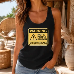 Original Warning Not A People Person Tank Top
