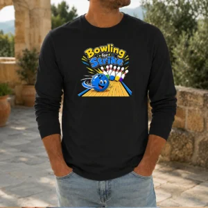 Premium Bowling For Strike Fun Vector Long Sleeve Shirt