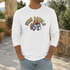 Premium Kid'S Utah Royals Soccer Player Grey Long Sleeve Shirt