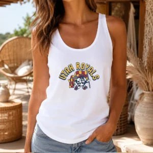 Premium Kid'S Utah Royals Soccer Player Grey Tank Top for young soccer fans, sleeveless and comfortable fit