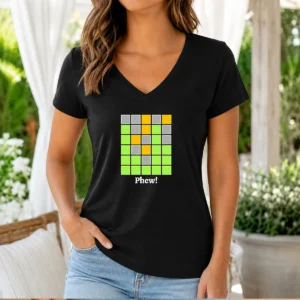 Premium Minesweeper Phew Grid V-Neck Shirt