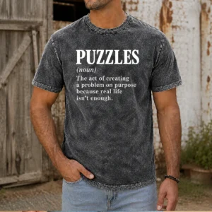 Premium Puzzles The Art Of Creating Problems Washed T-Shirt