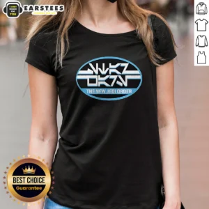 Premium Star Wars The New Jedi Order Aurebesh ladies shirt in black with unique Aurebesh script design