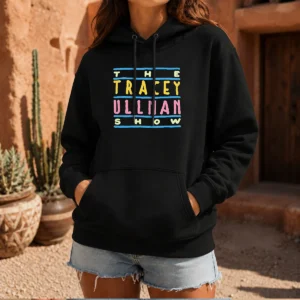 Premium The Tracey Ullman Show Hoodie in black with front pocket and adjustable drawstring hood