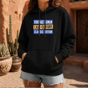 Premium Vintage Human Last Century Classic Edition Hoodie
