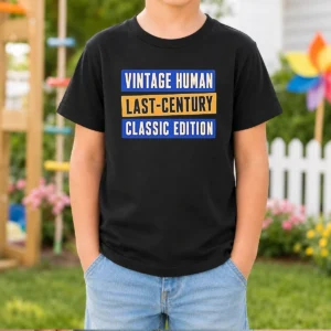 Premium Vintage Human Last Century Classic Edition Kids T-Shirt