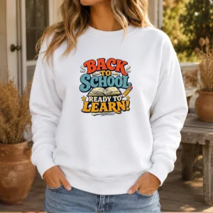 Pretty Back To School Ready To Learn Vintage Sweater
