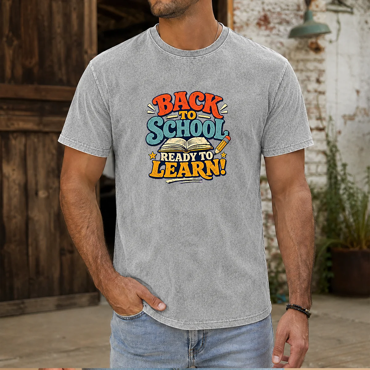 Pretty Back To School Ready To Learn Vintage Washed T-Shirt