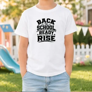 Pretty Back To School Ready To Rise Silhouette Kids T-Shirt