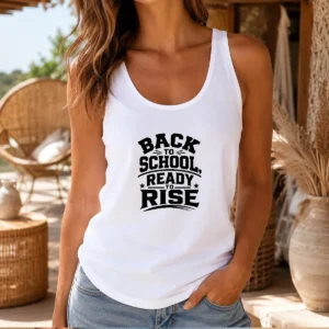 Pretty Back To School Ready To Rise Silhouette Tank Top