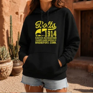 Pretty Bridgeport Bolts Connecticut Vintage Baseball Team Hoodie