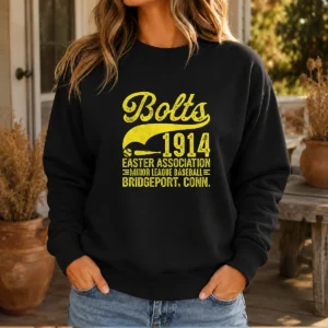 Pretty Bridgeport Bolts Connecticut Vintage Baseball Team Sweater