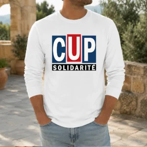 Pretty CUP Solidarity Red White Blue Logo Long Sleeve Shirt