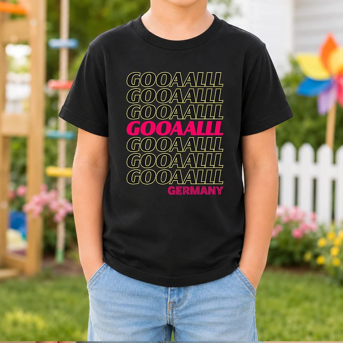 Pretty Gooaall! Germany Soccer Apparel For Fans German Kids T-Shirt