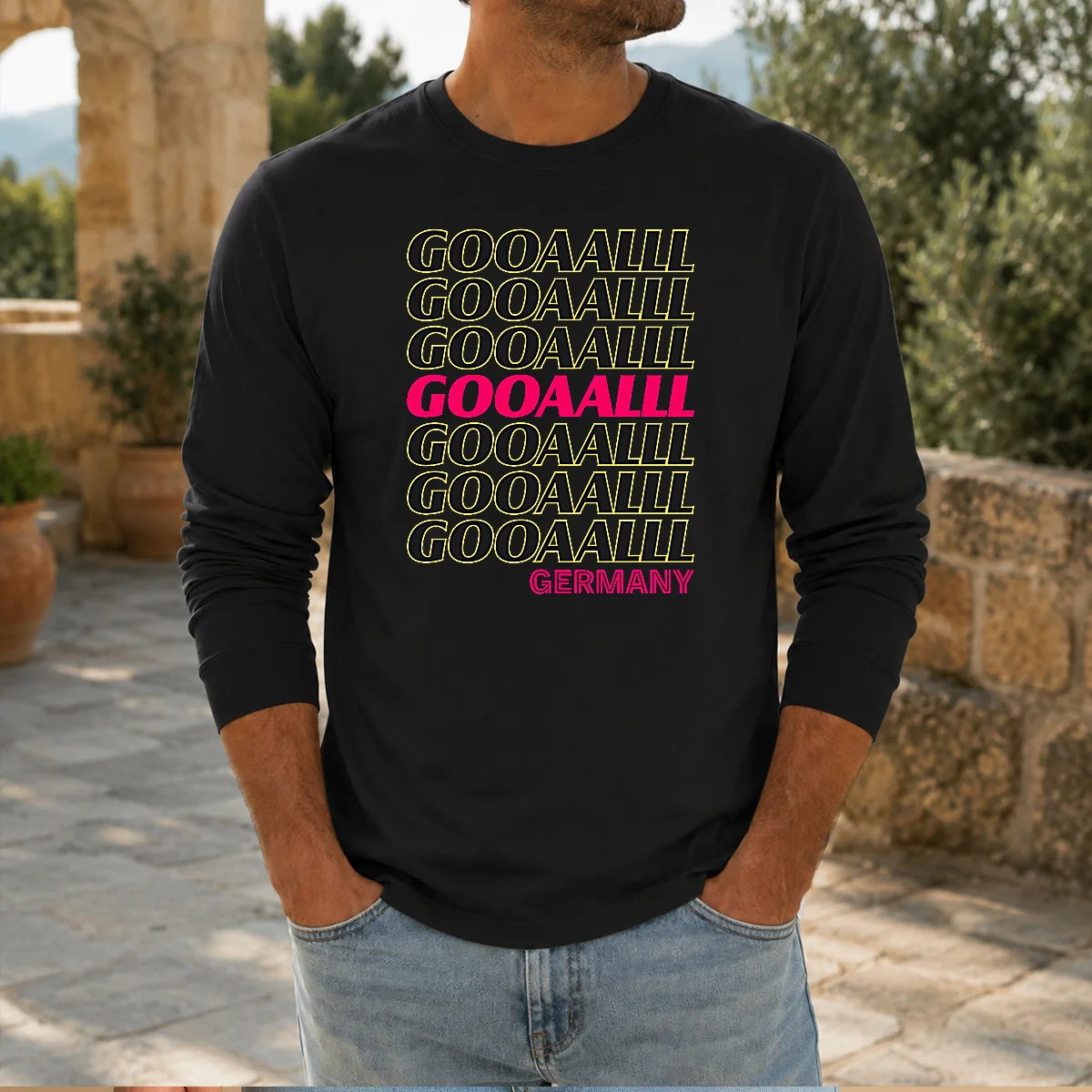 Pretty Gooaall! Germany Soccer Apparel For Fans German Long Sleeve Shirt