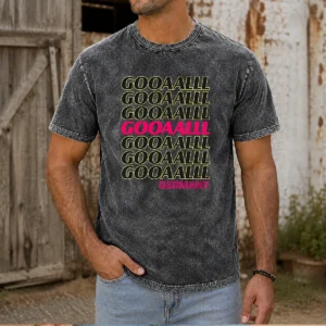 Pretty Gooaall! Germany Soccer Apparel For Fans German Washed T-Shirt